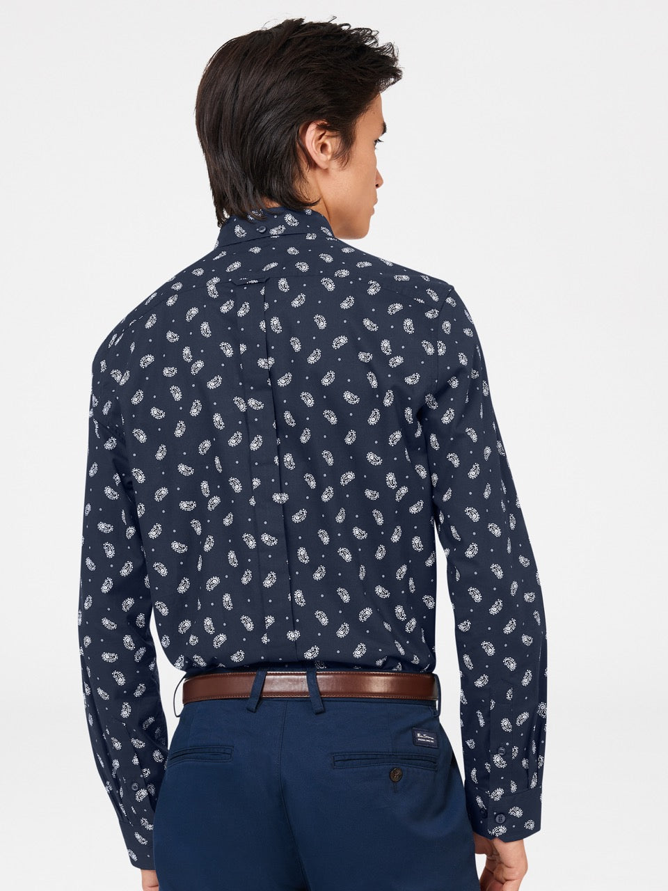 Chemises Ben Sherman Micro Paisley Bleu Marine | BDK-91397874